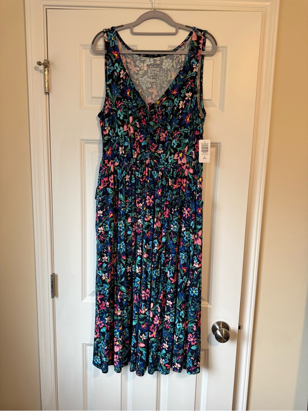 Torrid Super Soft Floral V-Neck Sleeveless Maxi Dress